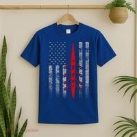 Rowing Flag Gift Rowing Boat Flag Hooded Meaningful Gift T-Shirt thumb 2