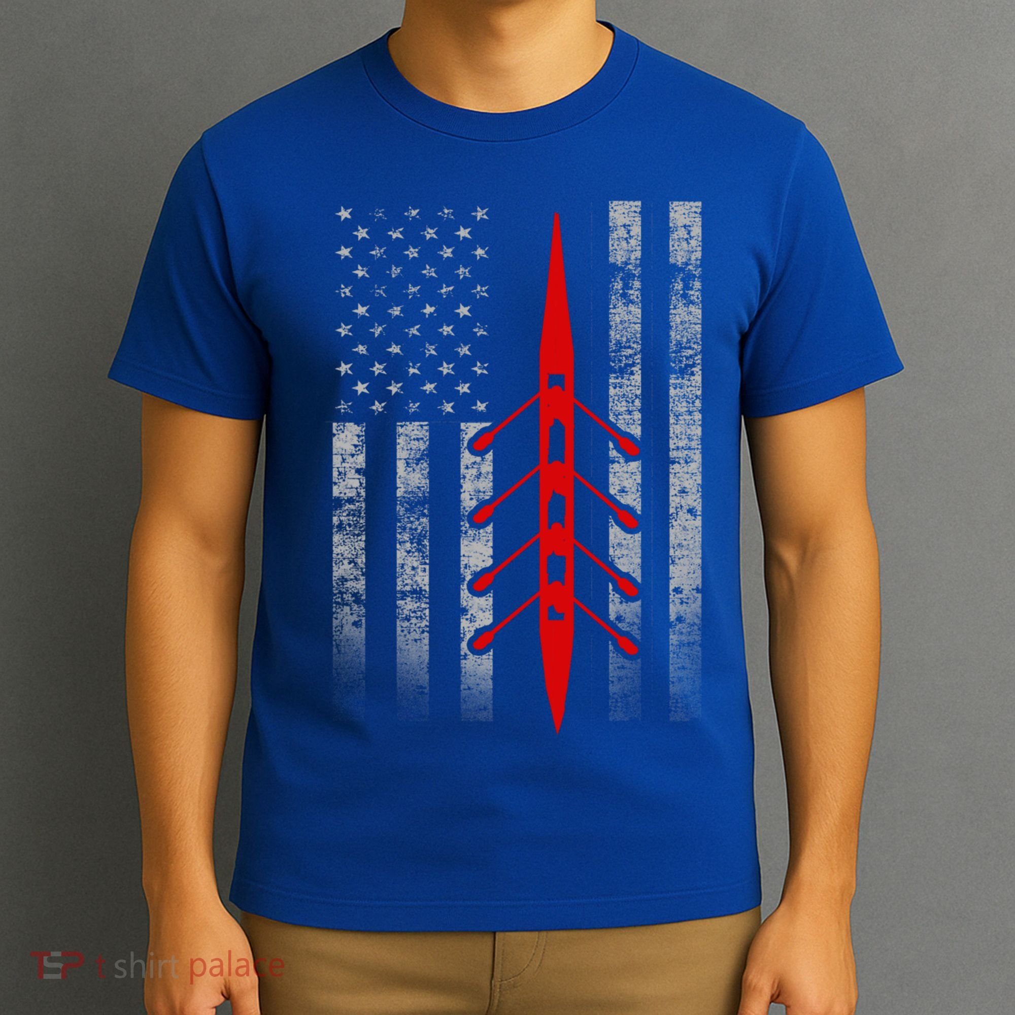 Rowing Flag Gift Rowing Boat Flag Hooded Meaningful Gift T-Shirt