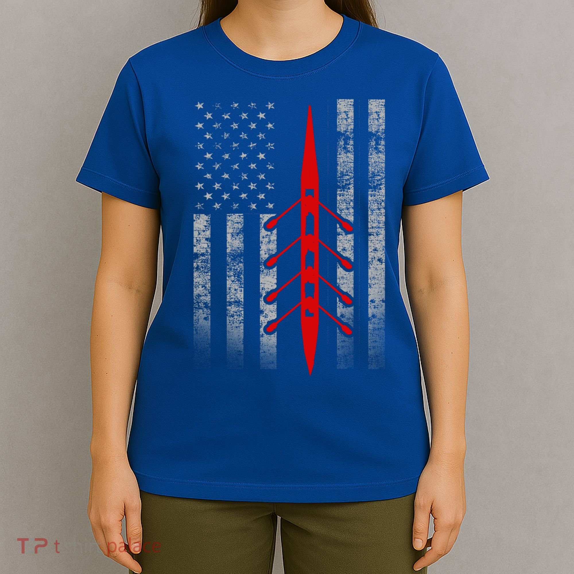 Rowing Flag Gift Rowing Boat Flag Hooded Meaningful Gift T-Shirt