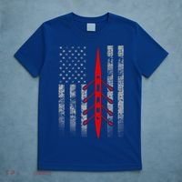 Rowing Flag Gift Rowing Boat Flag Hooded Meaningful Gift T-Shirt thumb 5