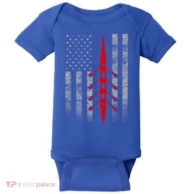 Rowing Flag Gift Rowing Boat Flag Hooded Meaningful Gift Baby Bodysuit