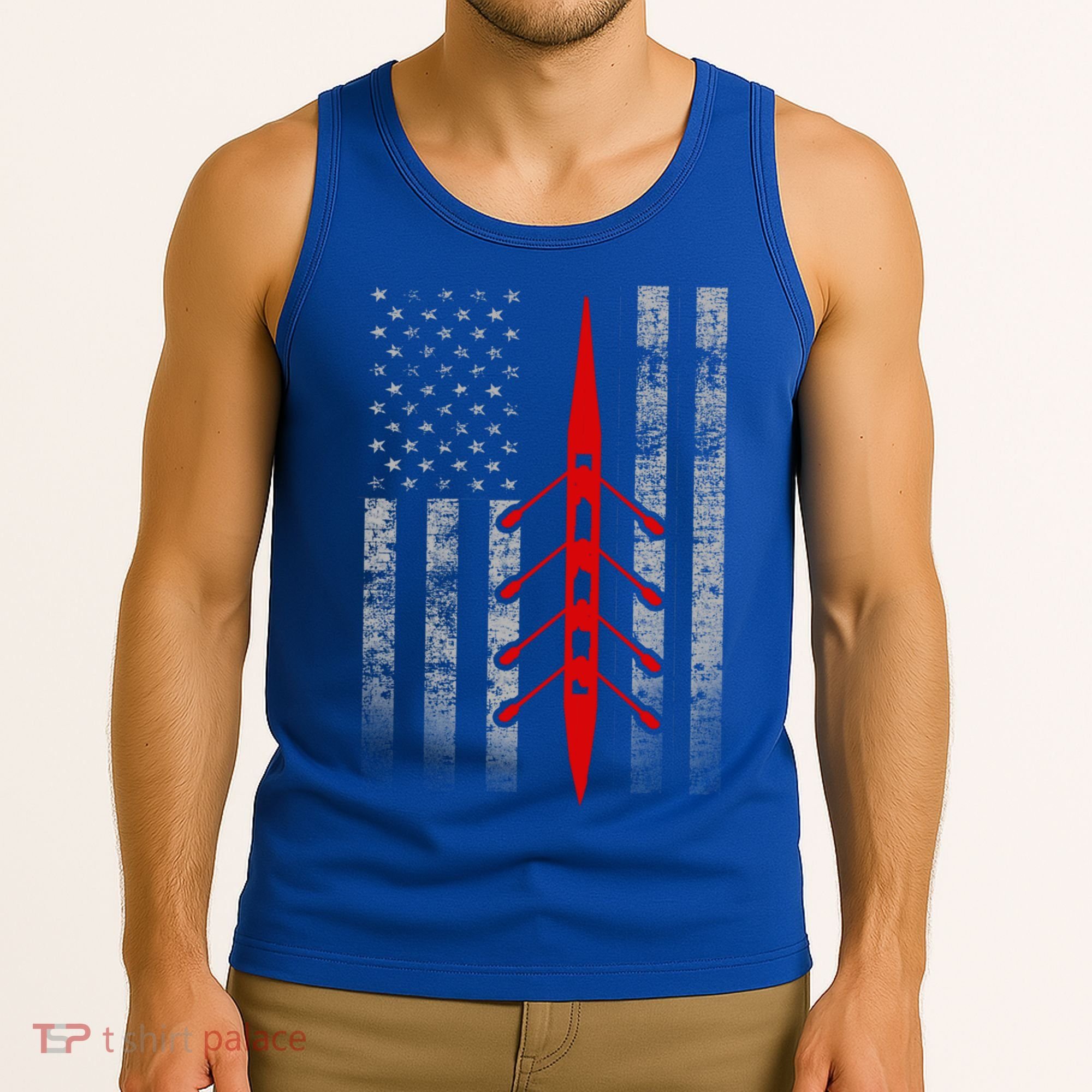 Rowing Flag Gift Rowing Boat Flag Hooded Meaningful Gift Tank Top