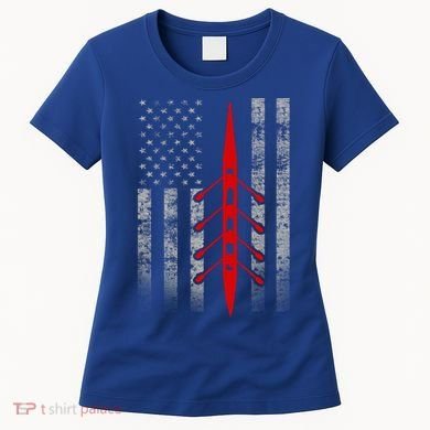 Rowing Flag Gift Rowing Boat Flag Hooded Meaningful Gift Women's T-Shirt