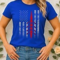 Rowing Flag Gift Rowing Boat Flag Hooded Meaningful Gift Women's T-Shirt thumb 2