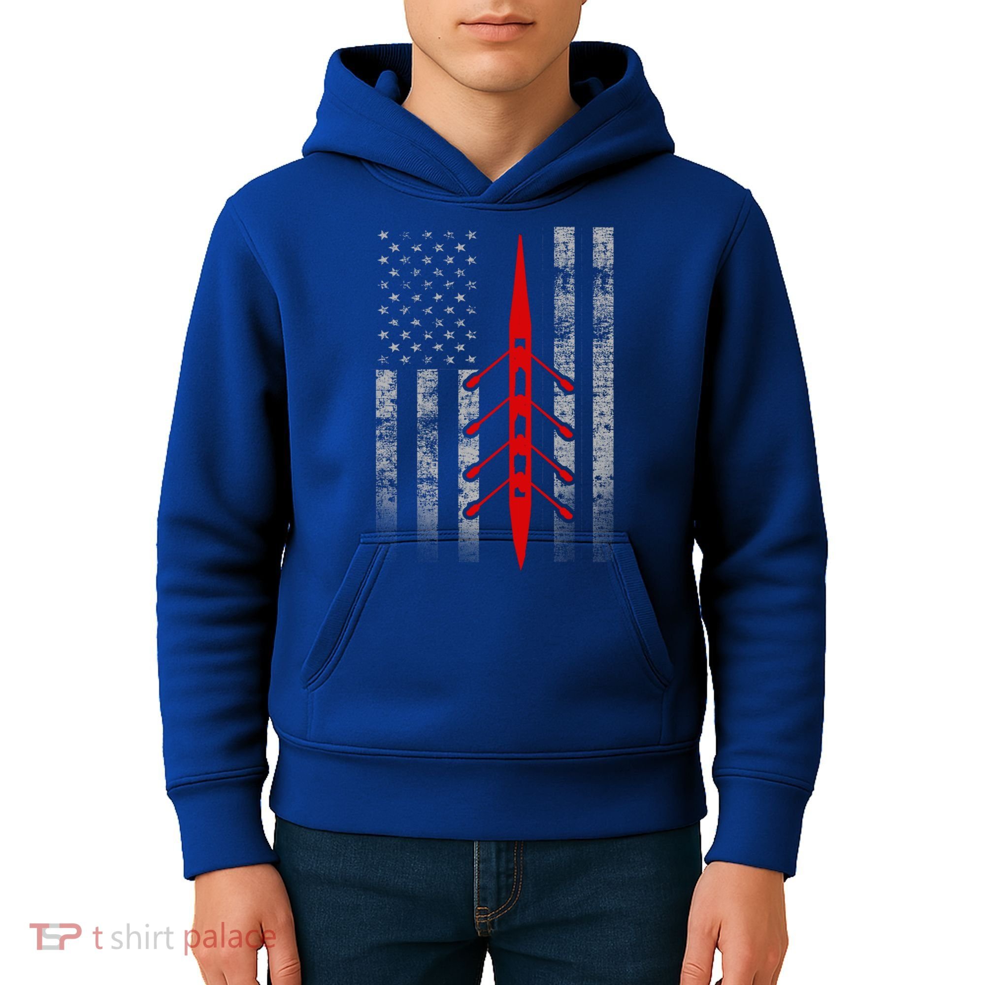 Rowing Flag Gift Rowing Boat Flag Hooded Meaningful Gift Kids Hoodie
