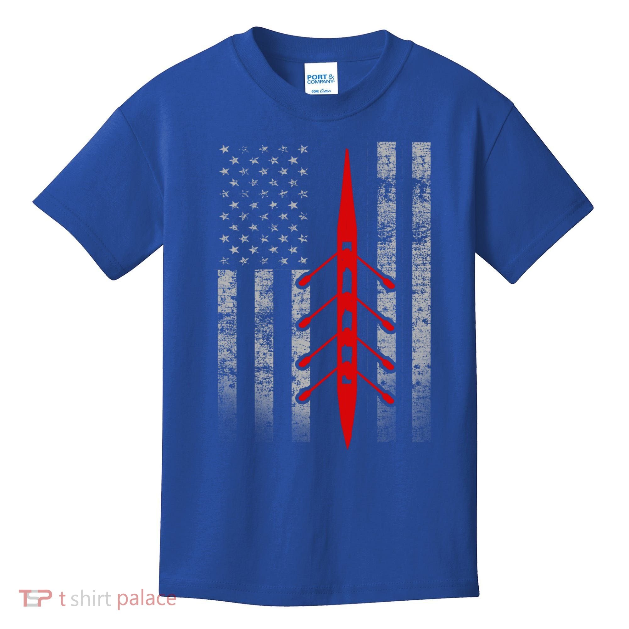 Rowing Flag Gift Rowing Boat Flag Hooded Meaningful Gift Kids T-Shirt