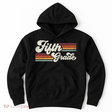 Retro Fifth Grade Teacher Back To School Hoodie