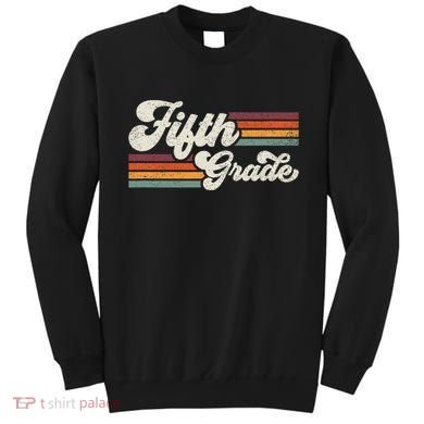Retro Fifth Grade Teacher Back To School Sweatshirt