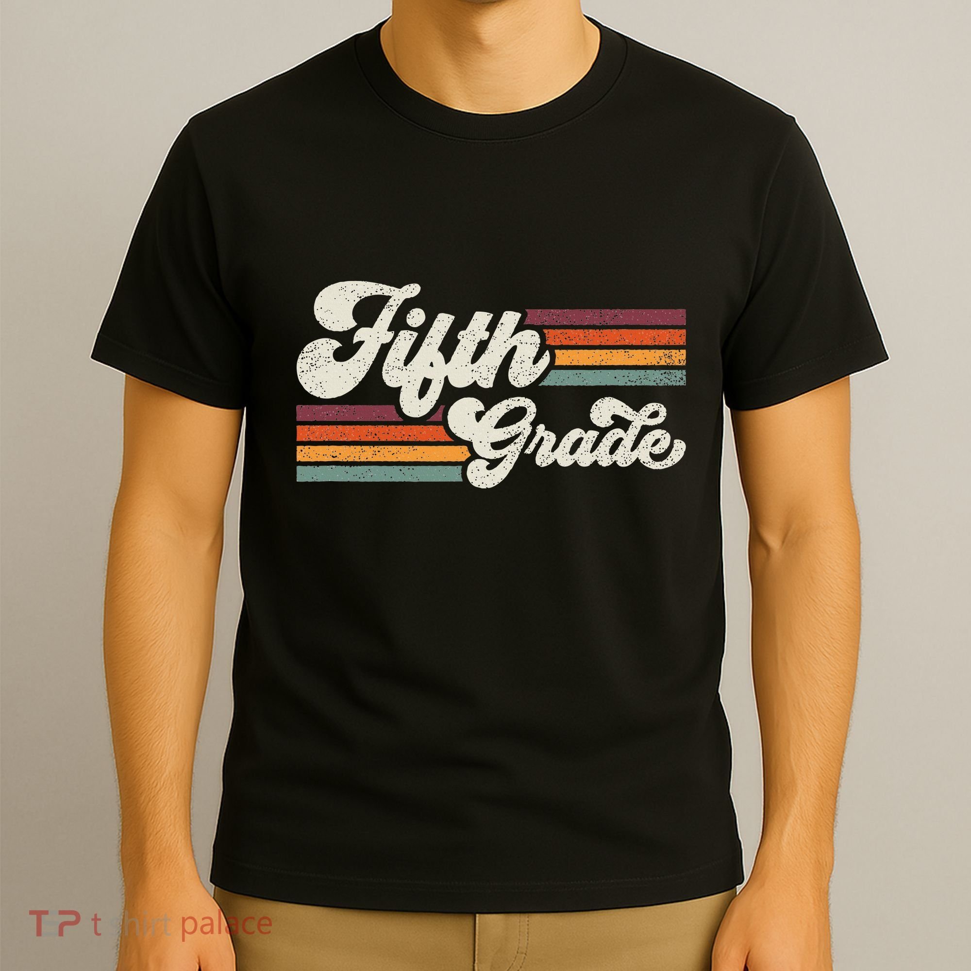 Retro Fifth Grade Teacher Back To School T-Shirt