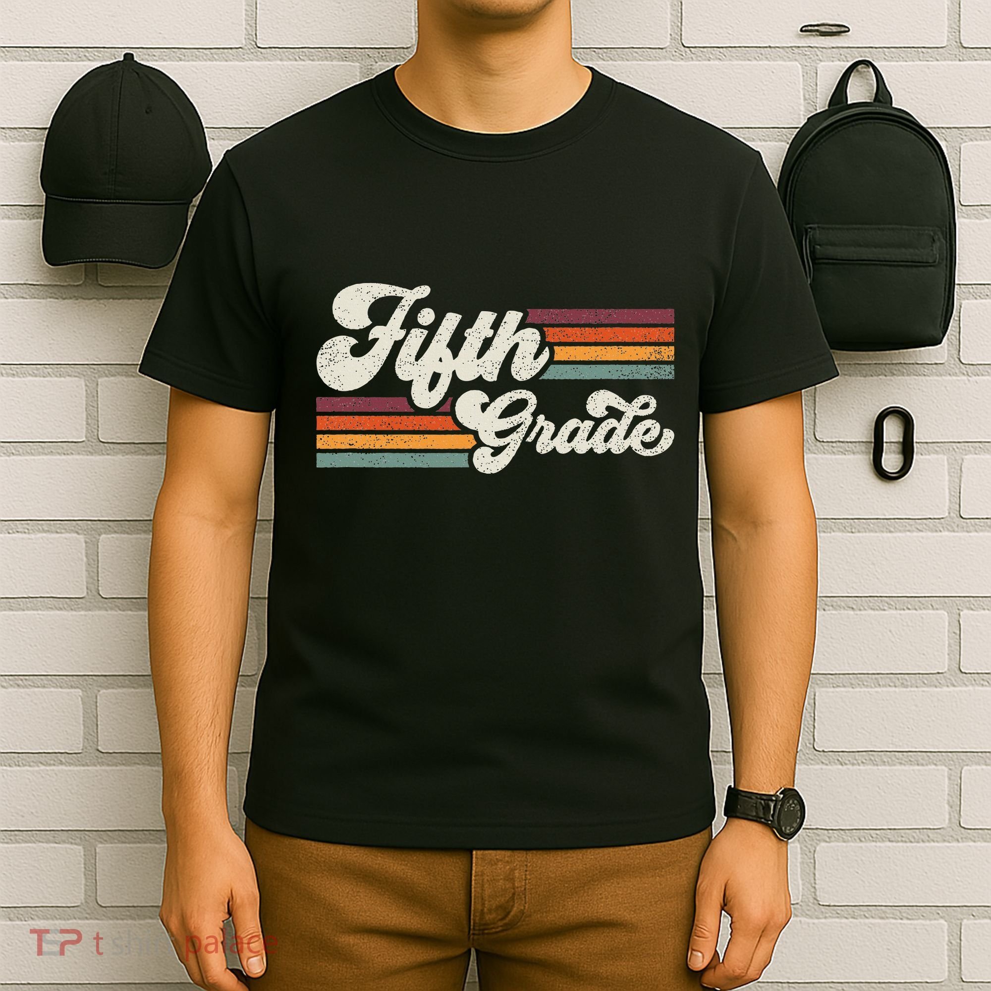 Retro Fifth Grade Teacher Back To School T-Shirt