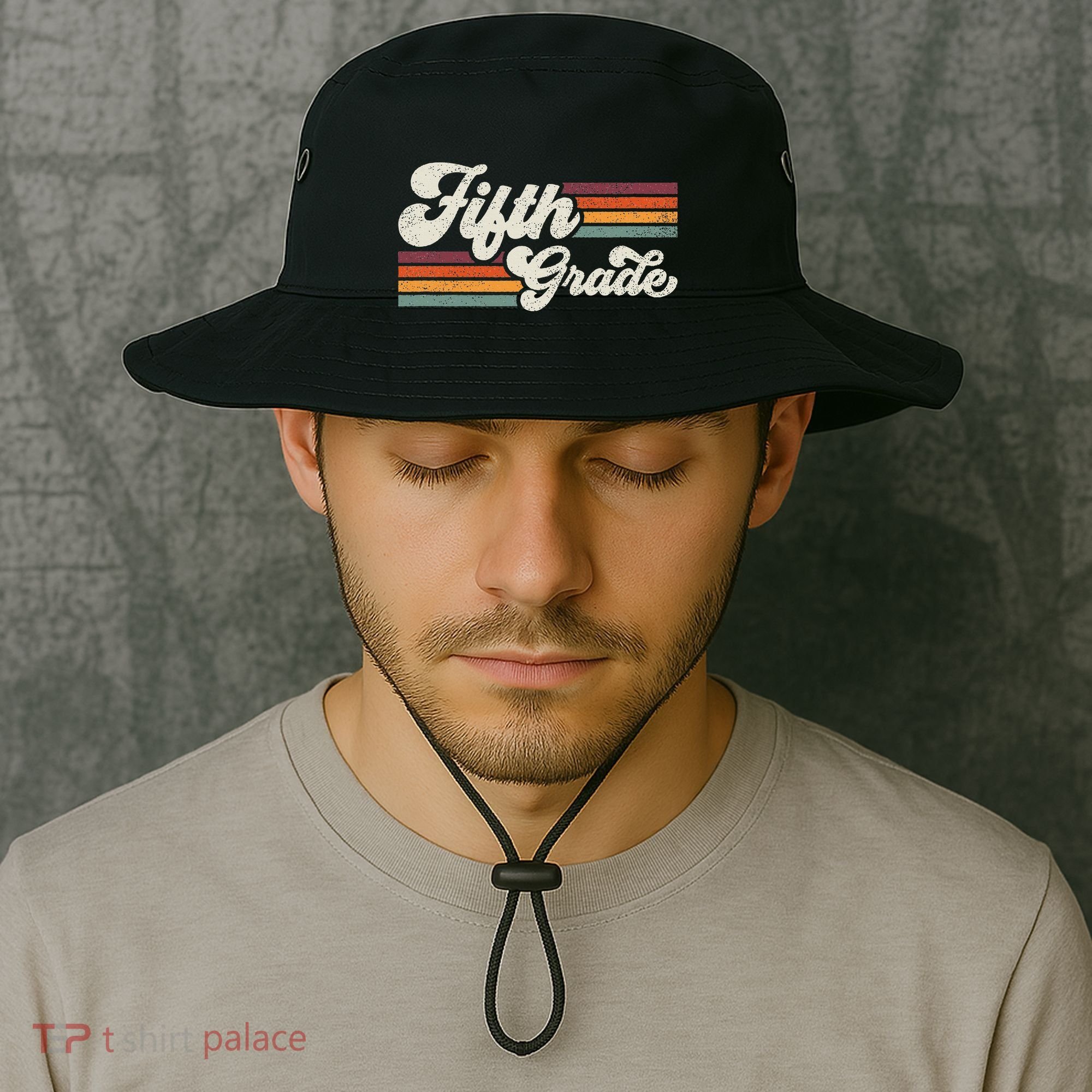 Retro Fifth Grade Teacher Back To School Bucket Hat