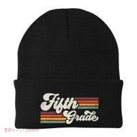 Retro Fifth Grade Teacher Back To School Beanie thumb 0