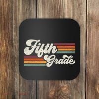 Retro Fifth Grade Teacher Back To School Coaster thumb 0