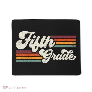 Retro Fifth Grade Teacher Back To School Mousepad