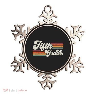 Retro Fifth Grade Teacher Back To School Ornament