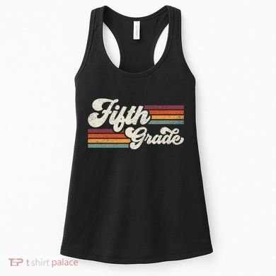 Retro Fifth Grade Teacher Back To School Women's Tank Top