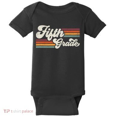 Retro Fifth Grade Teacher Back To School Baby Bodysuit
