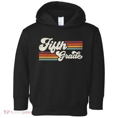 Retro Fifth Grade Teacher Back To School Toddler Hoodie