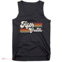 Retro Fifth Grade Teacher Back To School Tank Top thumb 0