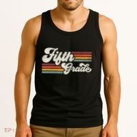 Retro Fifth Grade Teacher Back To School Tank Top thumb 3