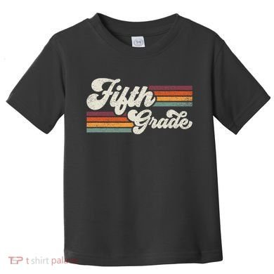 Retro Fifth Grade Teacher Back To School Toddler T-Shirt