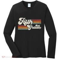 Retro Fifth Grade Teacher Back To School Women's Long Sleeve Shirt thumb 0