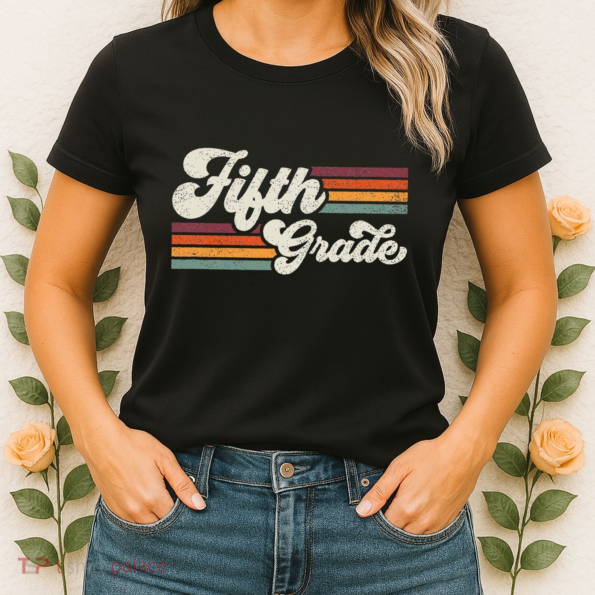 Retro Fifth Grade Teacher Back To School Women's T-Shirt