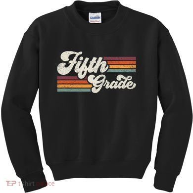 Retro Fifth Grade Teacher Back To School Kids Sweatshirt