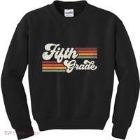 Retro Fifth Grade Teacher Back To School Kids Sweatshirt thumb 0