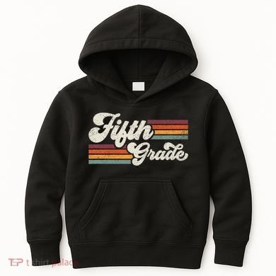 Retro Fifth Grade Teacher Back To School Kids Hoodie