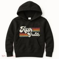 Retro Fifth Grade Teacher Back To School Kids Hoodie thumb 0