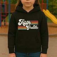 Retro Fifth Grade Teacher Back To School Kids Hoodie thumb 3