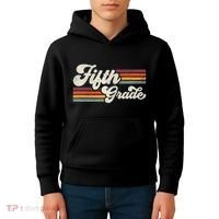 Retro Fifth Grade Teacher Back To School Kids Hoodie thumb 4
