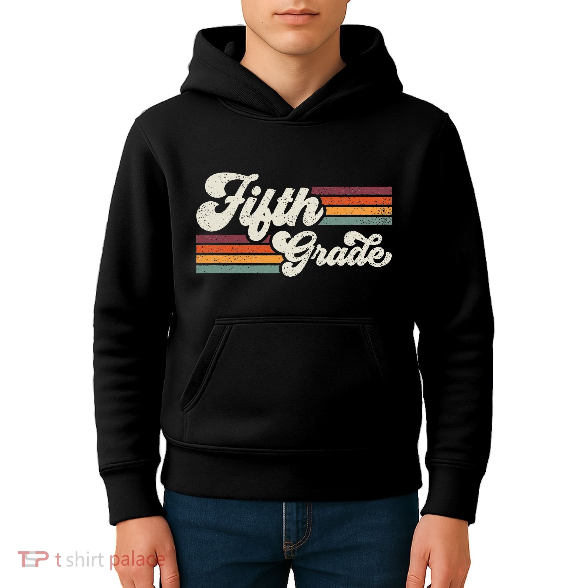 Retro Fifth Grade Teacher Back To School Kids Hoodie