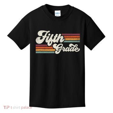 Retro Fifth Grade Teacher Back To School Kids T-Shirt