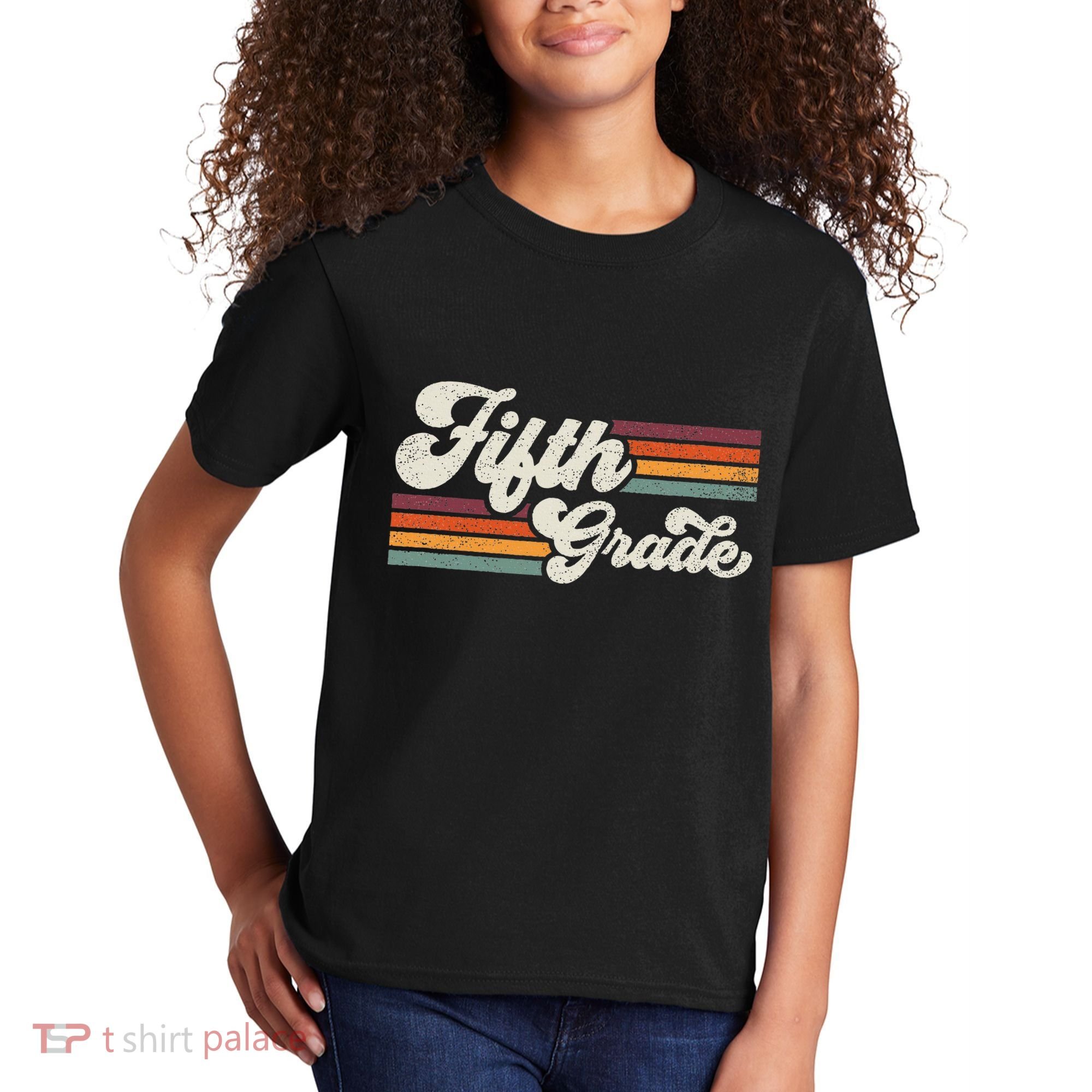 Retro Fifth Grade Teacher Back To School Kids T-Shirt