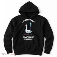 Retro Funny Goose Meme I Suffer From Silly Goose Syndrome Hoodie thumb 0