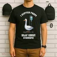 Retro Funny Goose Meme I Suffer From Silly Goose Syndrome T-Shirt thumb 6