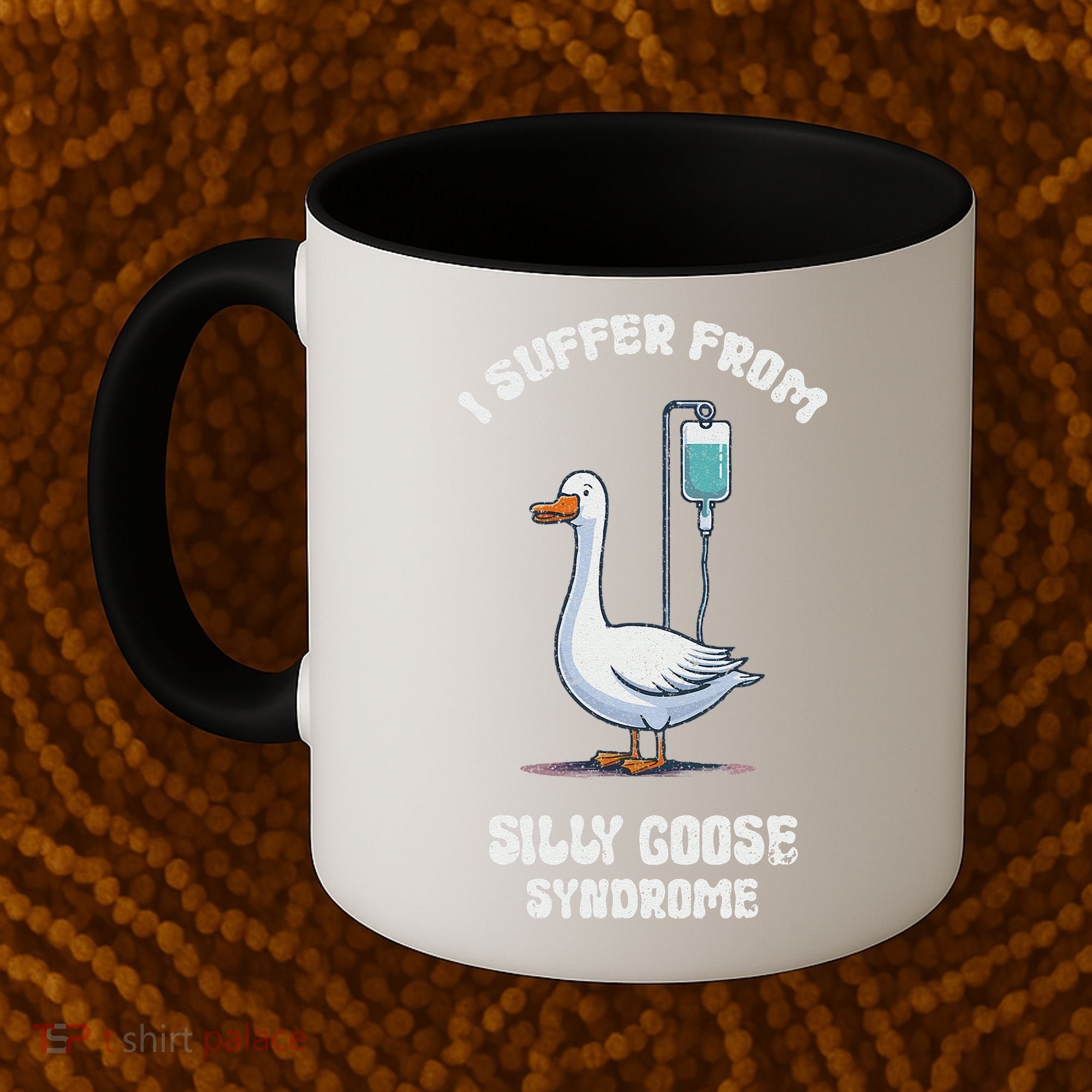 Retro Funny Goose Meme I Suffer From Silly Goose Syndrome Coffee Mug