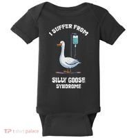Retro Funny Goose Meme I Suffer From Silly Goose Syndrome Baby Bodysuit thumb 0