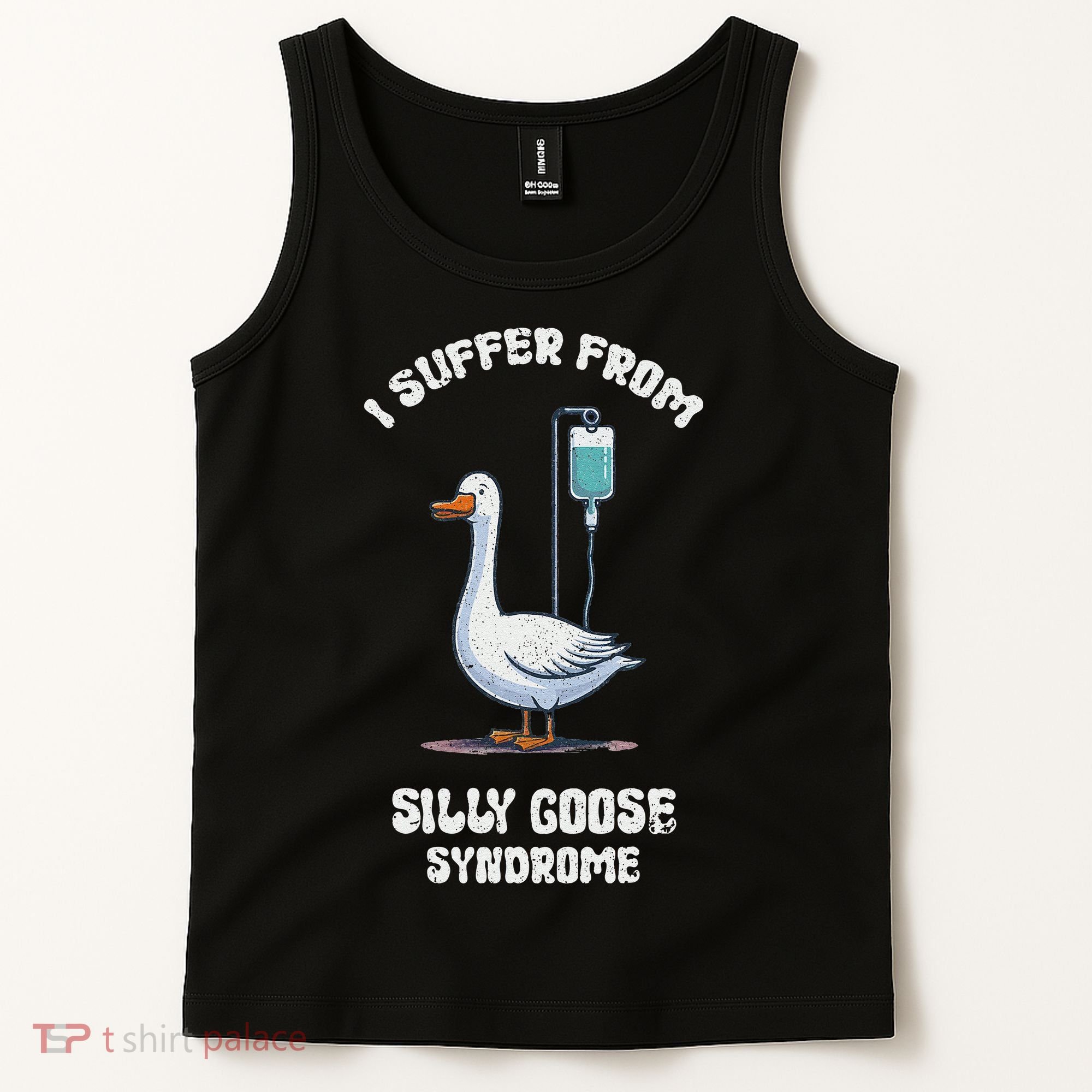 Retro Funny Goose Meme I Suffer From Silly Goose Syndrome Tank Top