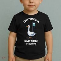 Retro Funny Goose Meme I Suffer From Silly Goose Syndrome Toddler T-Shirt thumb 2