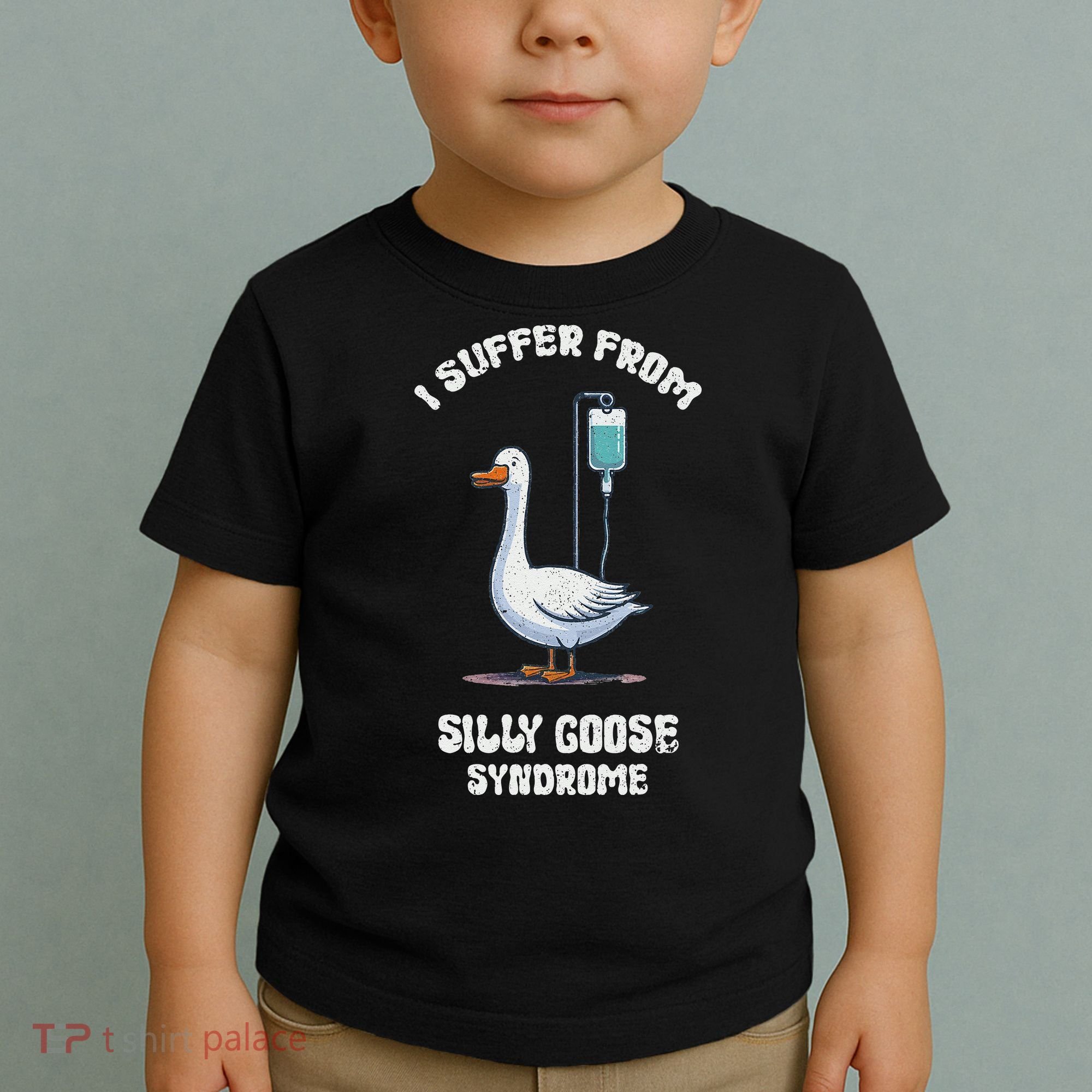 Retro Funny Goose Meme I Suffer From Silly Goose Syndrome Toddler T-Shirt