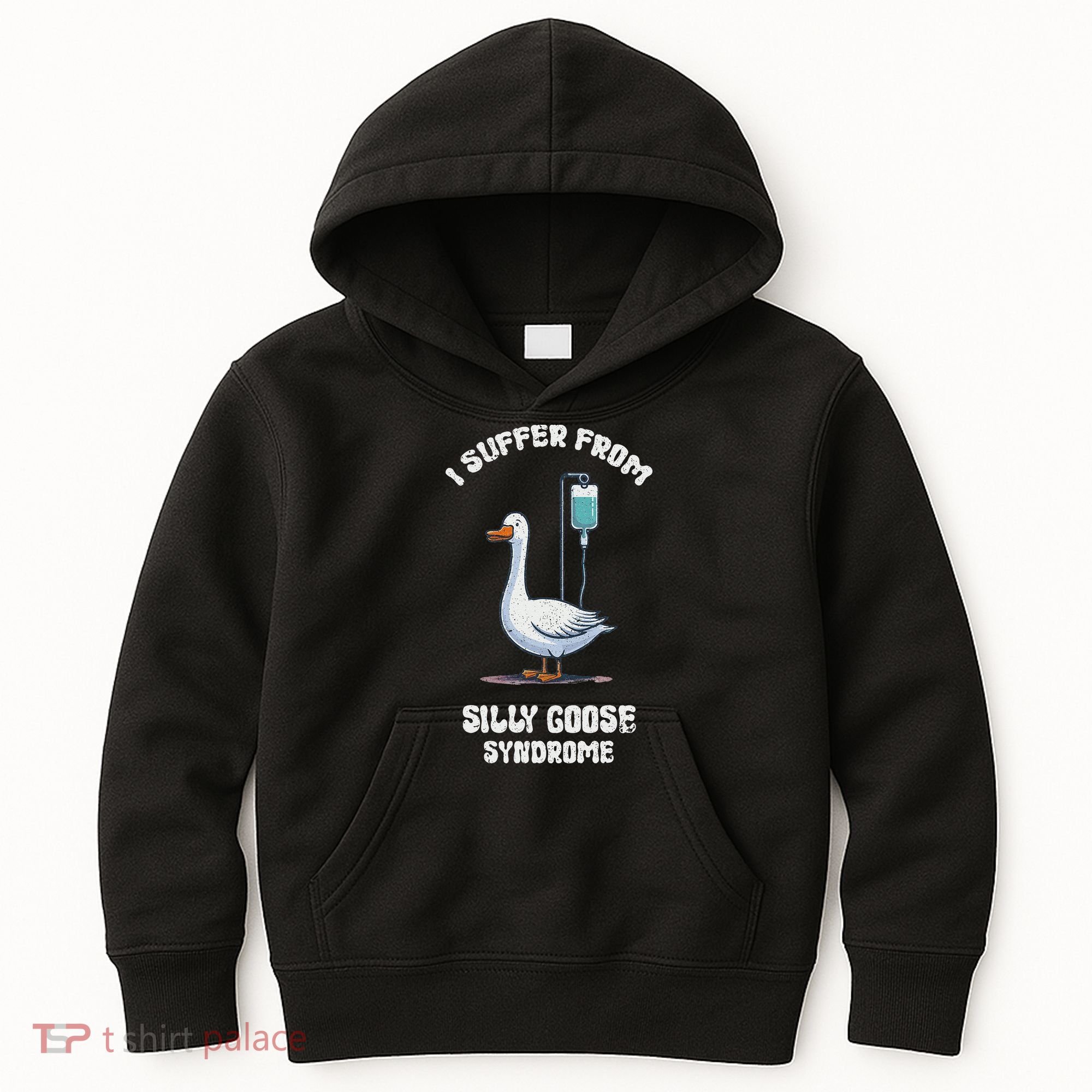 Retro Funny Goose Meme I Suffer From Silly Goose Syndrome Kids Hoodie
