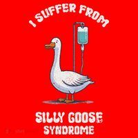 Retro Funny Goose Meme I Suffer From Silly Goose Syndrome Santa Hat thumb 1