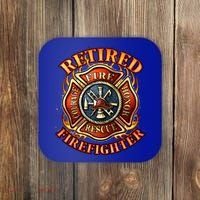 Retired Firefighter Gift Fire Retiret Party Gift Coaster thumb 0