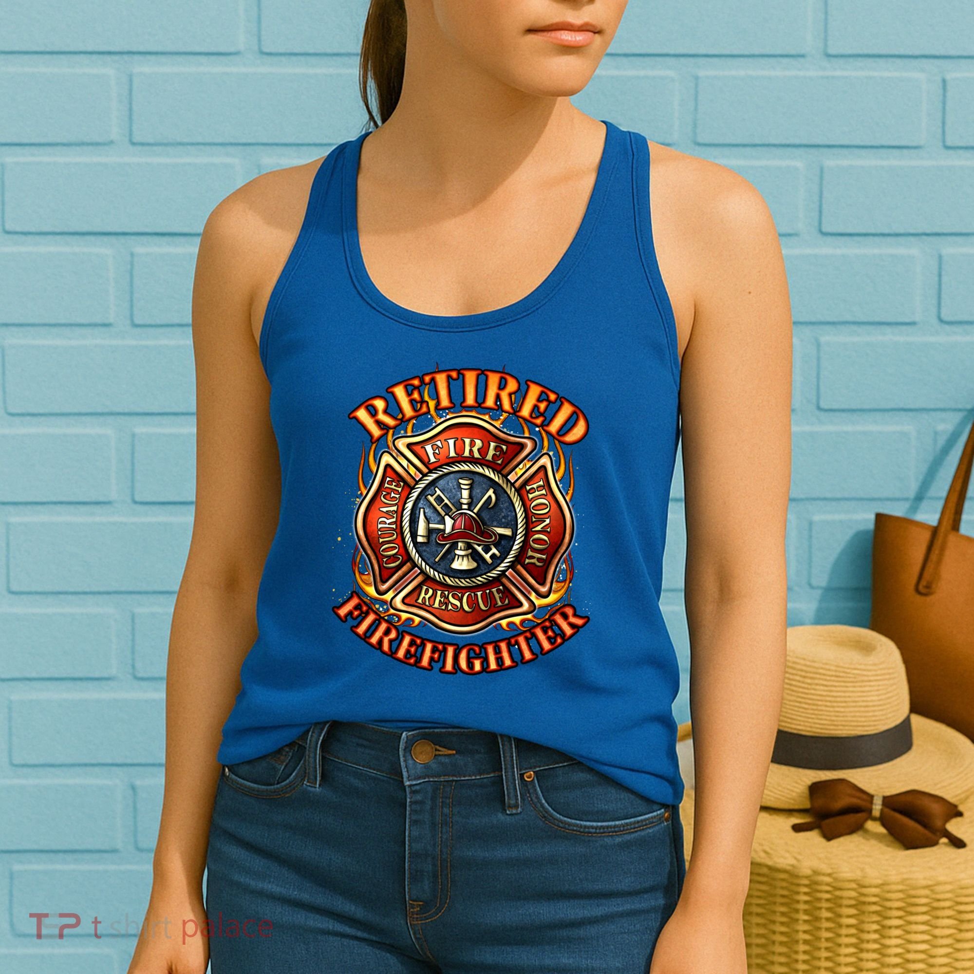 Retired Firefighter Gift Fire Retiret Party Gift Women's Tank Top