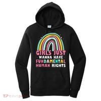 Rainbow Feminist Girls Just Want To Have Fundamental Rights Women's Hoodie thumb 0