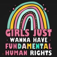 Rainbow Feminist Girls Just Want To Have Fundamental Rights Mousepad thumb 1