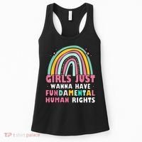 Rainbow Feminist Girls Just Want To Have Fundamental Rights Women's Tank Top thumb 0